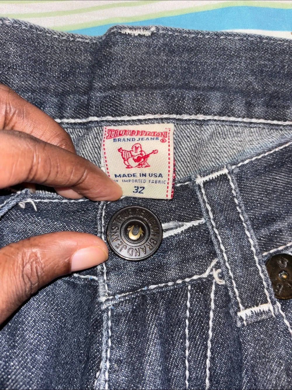 True Religion Men’s Dark Indigo Bootcut Jeans